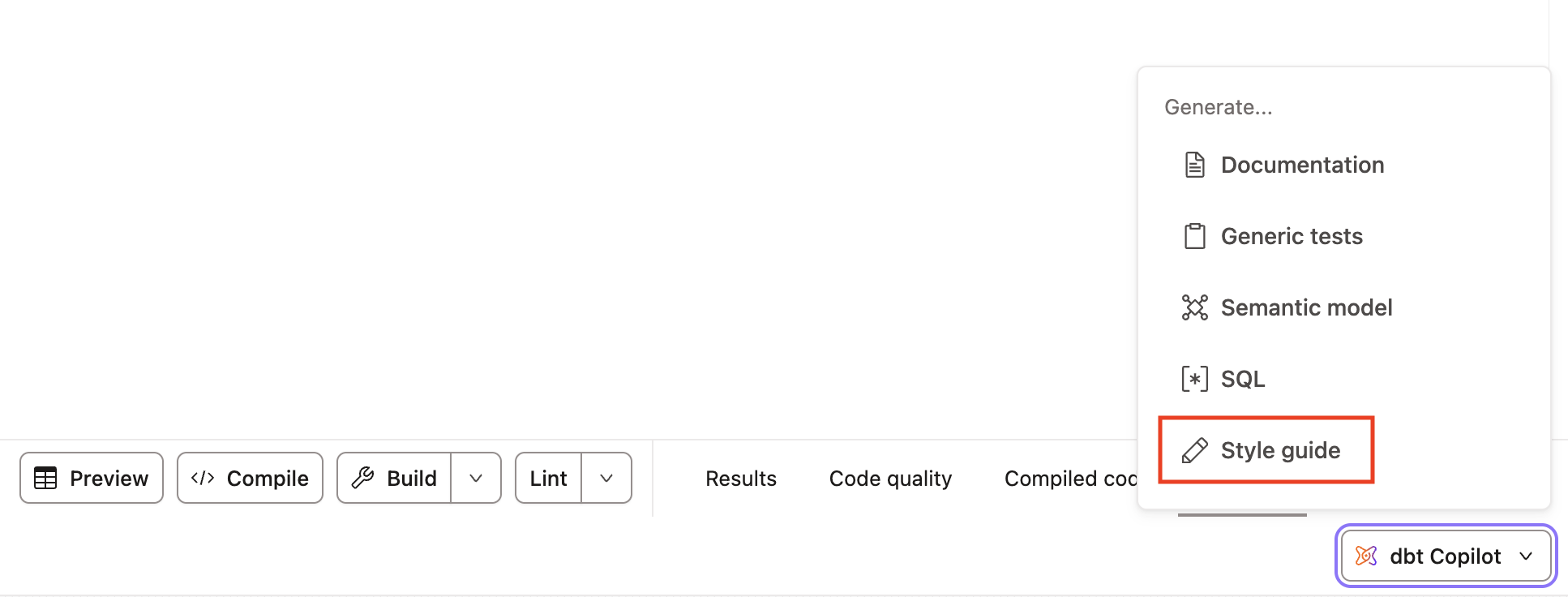 Generate styleguide in Copilot